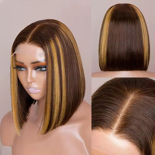 Straight Bob Wigs Miel Blonde