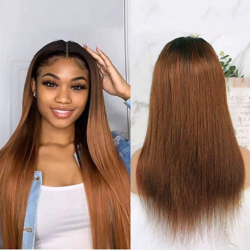 Transparent Lace 13x4 180% Density Straight Wigs #2 Color