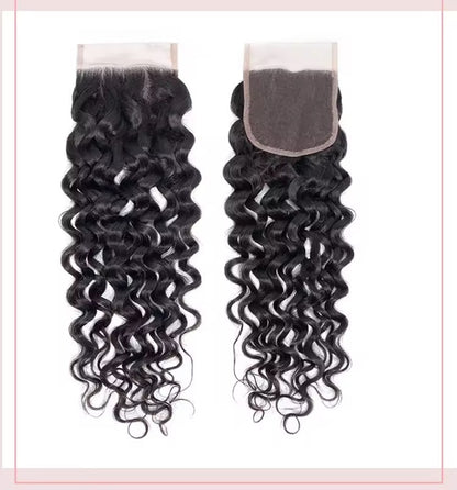 3x4 Transparent Lace Natural Color Kinky Curly Closure